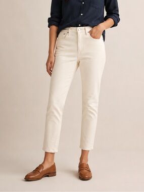 J. Crew slim broken in boyfriend Jean,  white size 29 petite